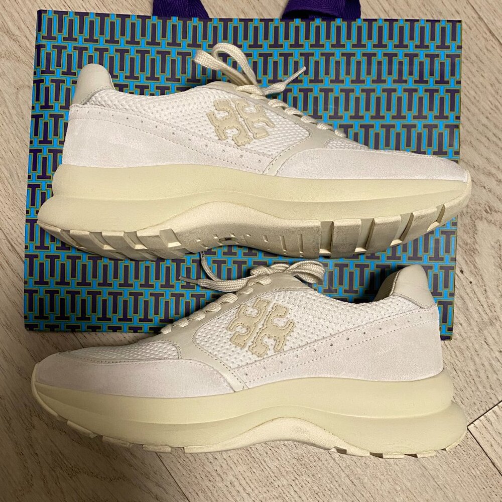 Tory Burch Cream/Off-White Women's Sneakers - Picture 2 of 13